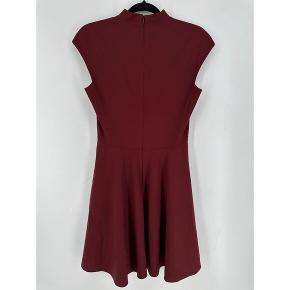 M.M. LaFleur Ruth A Line Wool Blend Dress Pinot Burgundy Women’s 4 EUC - Picture 8 of 11